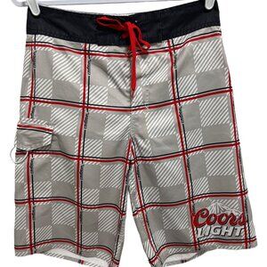 0755 Coors Light Plaid Board Shorts